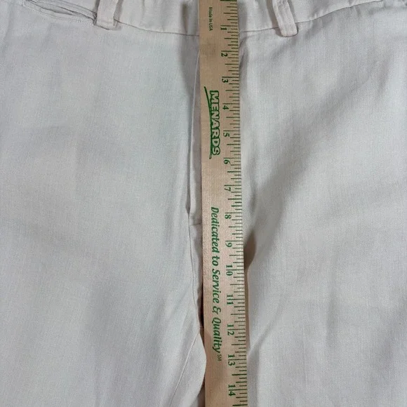 VTG Polo Ralph Lauren Chino Pants Mens 38/32 Beige Linen/ Silk Mid Straight Leg - Picture 7 of 11